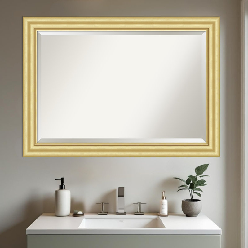 Miroir de salle de bain mural Sophia, 29,5 po x 41,5 po, Doré