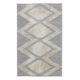 Warren Flatweave Geometric Area Rug in Gray/Ivory