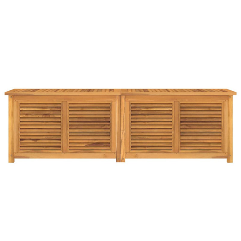 Banc de rangement en bois de teck résistant à l'eau en brun