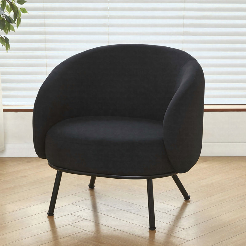 Chaise d'appoint Mid-Century, Noir