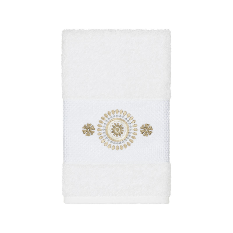 Isabelle Turkish Cotton Midweight Hand Towel, White