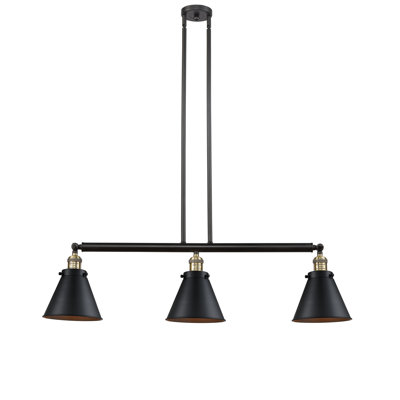 Luminaire suspendu linéaire à 3 lumières pour îlot de cuisine Leija