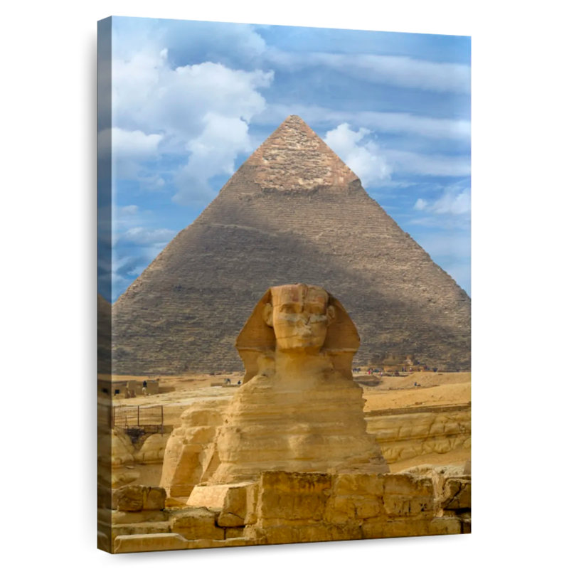 Aime Sphinx And Pyramid In Giza, 30" H x 20" W