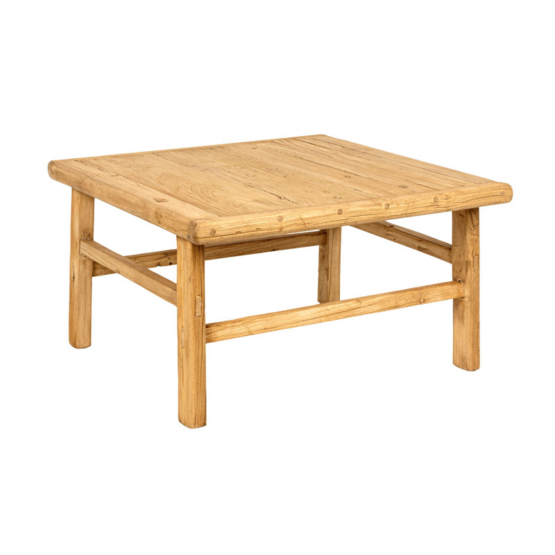 Table basse en bois d'orme récupéré, 16.75" H x 30" W x 30" D