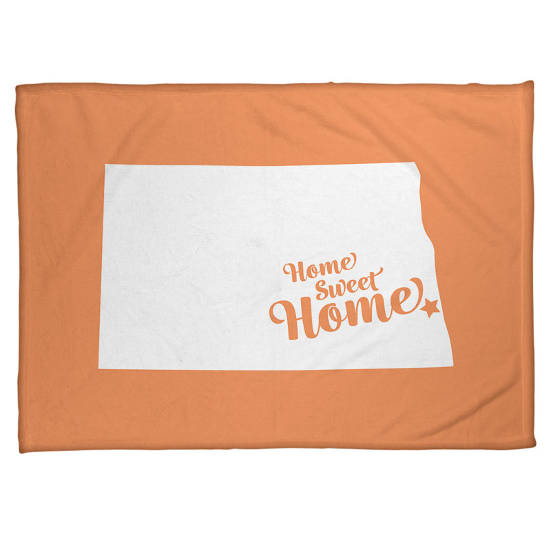 Jeté polaire pour la maison, l 62,5 po x L 82,5 po, Orange