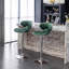 Tabouret de bar pivotant rembourré en velours, ensemble de 2-1307008121