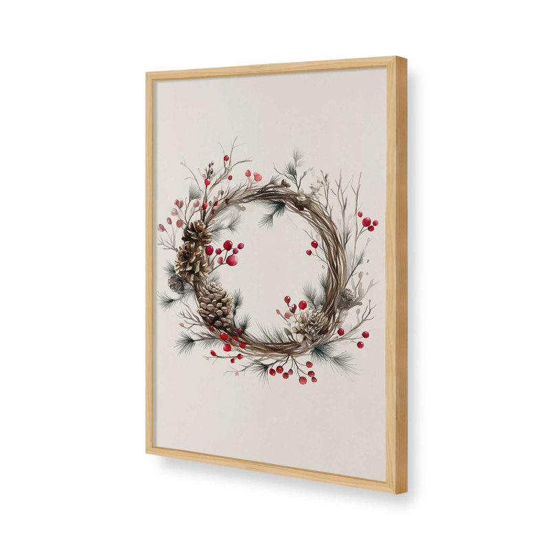 Reproduction d'art couronne de Winterberry, Érable américain, 11 po x 14 po