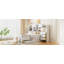 Lit plateforme simple en bois avec armoire et tiroirs