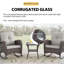 Outdoor Brown Wicker Patio Furniture Rattan Rocking Chairs and Table-935516449