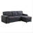 Upholstery Sleeper GREY Sectional Sofa With Storage Space