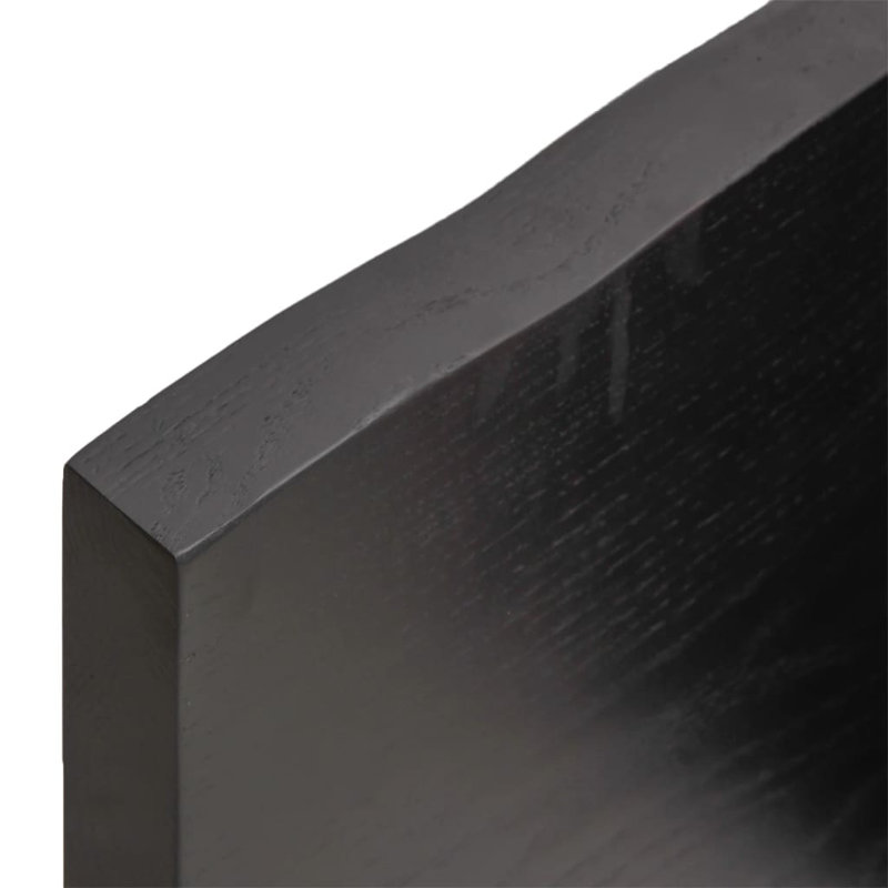 Stutler 60cm Solid Wood Single Bathroom Vanity Top, Dark Brown