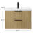 Livia 30" Wall-mounted Single Bathroom Vanity with White Artificial Drop-in Sink without Mirror
