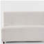 Causeuse en tissu 49 po - Housse en boucle beige 49 po - Coussin éponge haute densité 25D, pieds brun clair, canapé moderne pour le salon