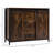 39.25"W Farmhouse Sideboard Buffet Credenza, Storage Cabinet with Fluted Tempered Glass Sliding Barn Doors, Drawers & Adjustable Shelves for Kitchen, Dining Room & Living Room