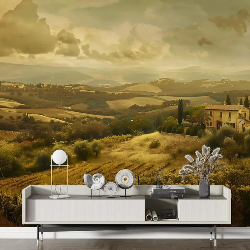 Adhésif mural doré Golden Tuscan, L 108 po x l 96 po