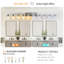 10 luminaires de salle de bain, luminaire de meuble-lavabo avec verre transparent, luminaires de salle de bain en nickel brossé sur miroir, grands luminaires de meuble-lavabo pour salle de bain, luminaires de meuble-lavabo pour miroir, applique murale