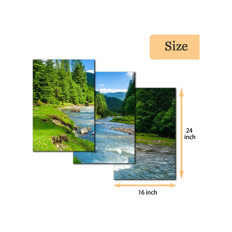 3 Piece Wrapped Canvas Wall Art