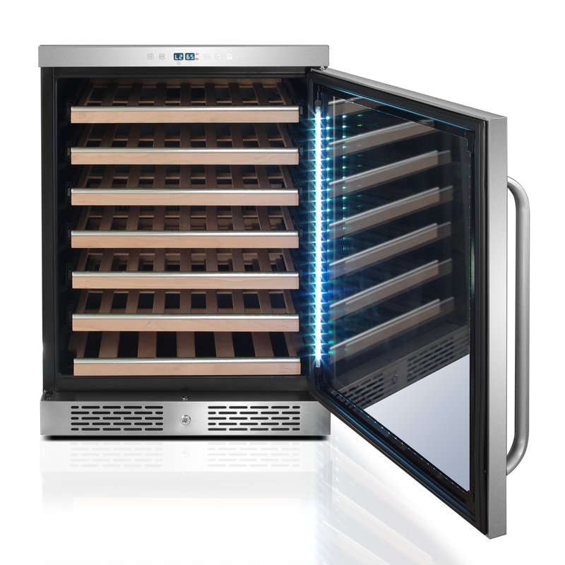 Whynter Elite 24'' width Spectrum Lightshow 54 Bottle Built-In Wine Refrigerator with Touch Control