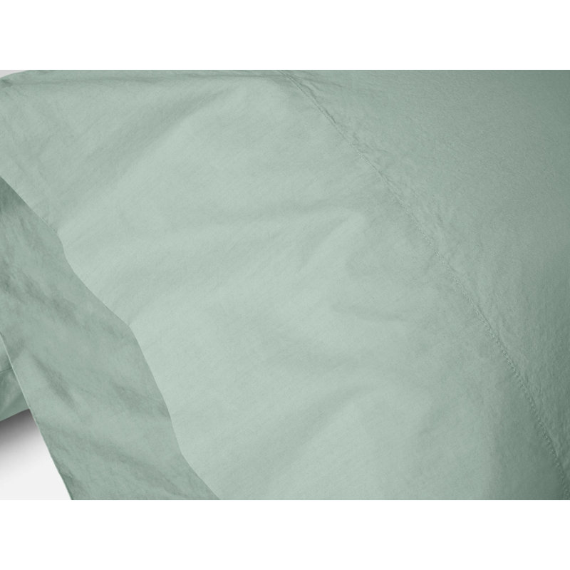 Taie d'oreiller raffinée en percale biologique, Taie d'oreiller très grande, Seafoam