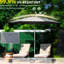 Parasol de patio 10 pi avec tissu élastique et système de manivelle à l'épreuve du vent pour l'extérieur