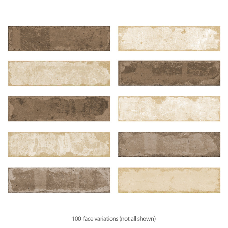 Brickyard 3 In. X 12 In. Porcelain Rustic Wall & Floor Tile, Beige