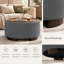 Pouf de rangement rond de 76 cm avec couvercle rabattable, compartiment de rangement dissimulé, tabouret d'appoint pour salon-521495061