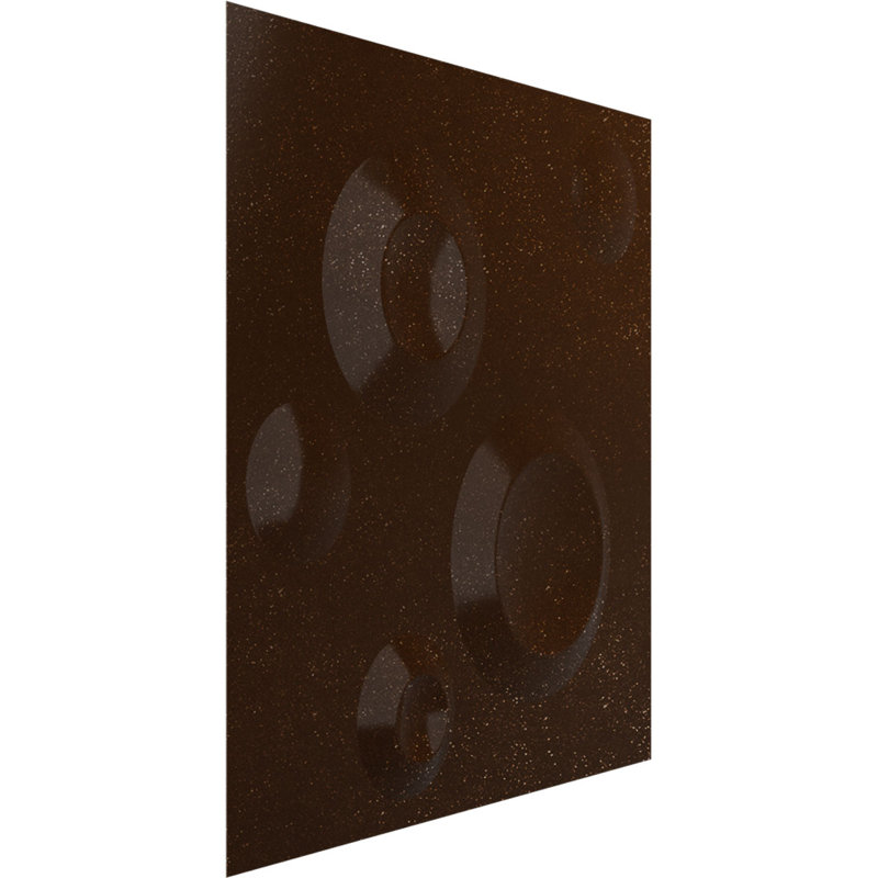 Panneau mural décoratif 3D EnduraWall 19 pi 8 po x H 19 5/8 po, brume métallique rustique universelle (couvre 2,67 pieds carrés)