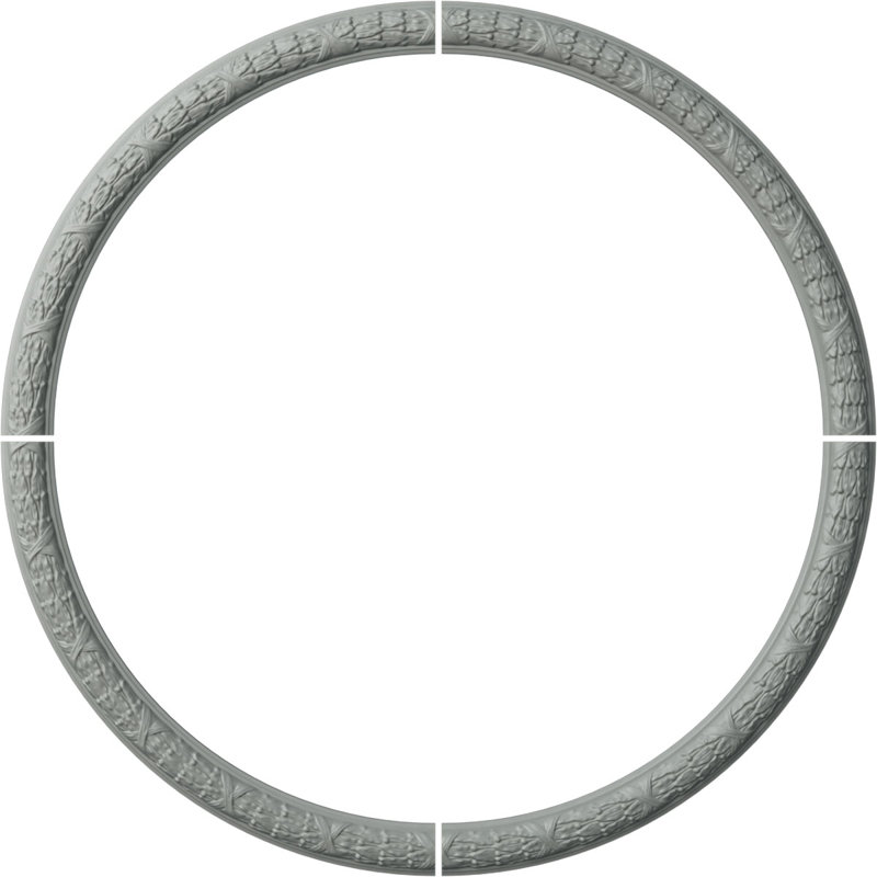 Ensemble d'anneaux de plafond 50 feuilles x P 44 po x l 3 po x P 1 1/4 po, Paquet de 4 (forme un cercle complet)
