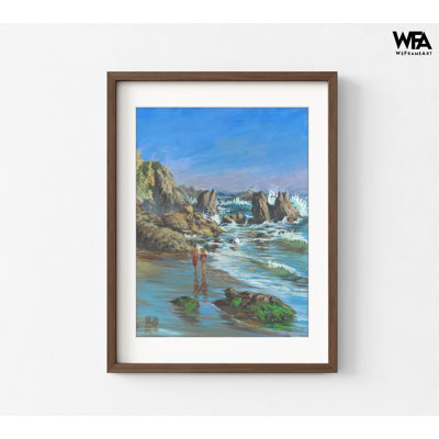 «Corona Del Mar Lovers Newport Beach» par William Thompson, affiche tropicale, cadeau d'anniversaire, idée de cadeau de couple, art de chambre à coucher principale de plage