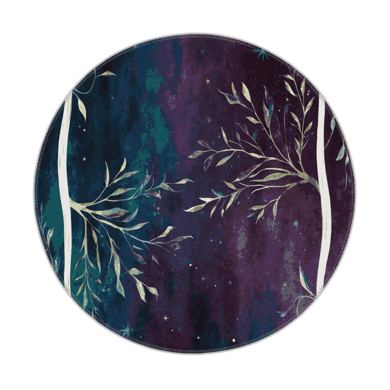 Cosmic Bloom Indoor And Outdoor Area Rug, Round 5'