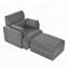 Fauteuil surdimensionné avec repose-pieds et repose-pieds rembourré avec rangement