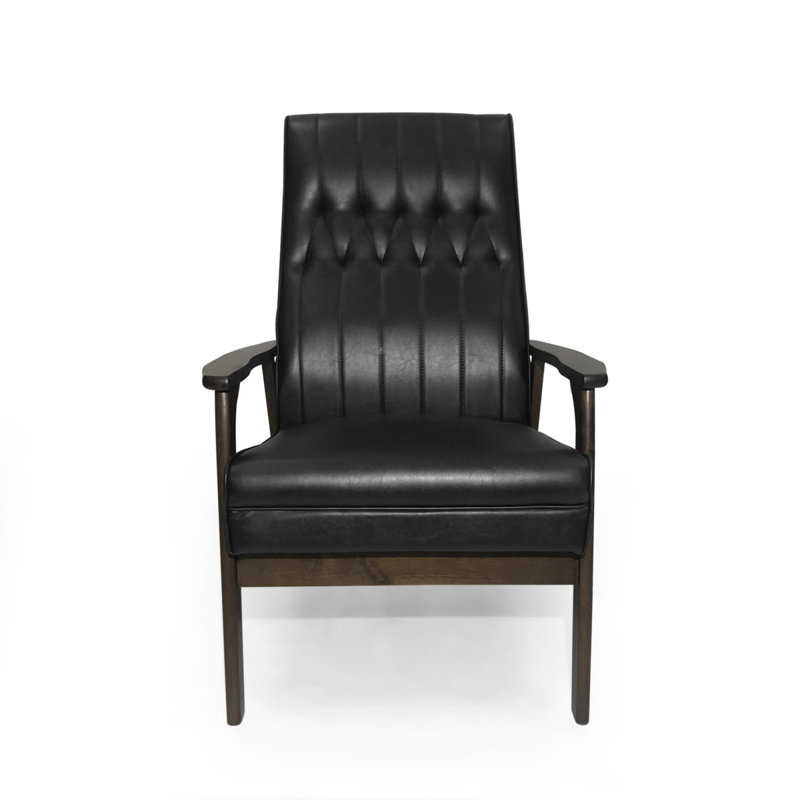 Chaise d'appoint rembourrée Mid-Century