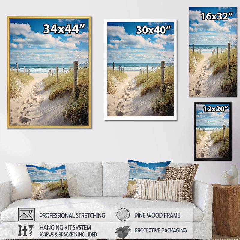 Carrette Bath to the Ocean III - reproduction de photo sur toile, H 44 po x l 34 po x P 1,5 po, Noir