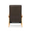 Fauteuil inclinable en cuir pleine fleur de 72 cm de large avec structure en bois-2080482801