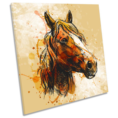 Z0435 Horse - Wrapped Canvas Painting