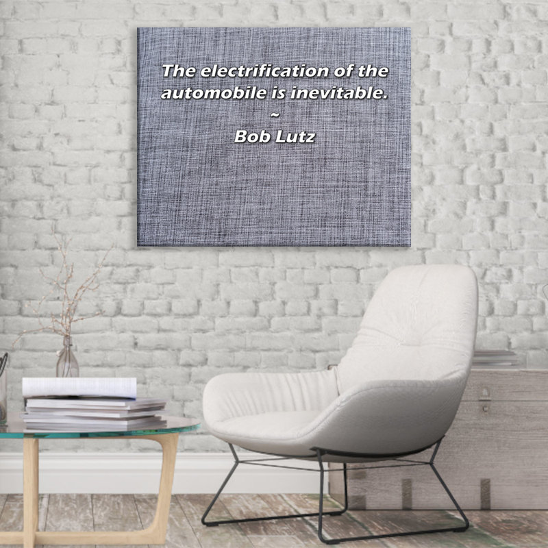«Artsy Quote» par Bob Lutz, toile tendue avec châssis, H 28 po x l 40 po