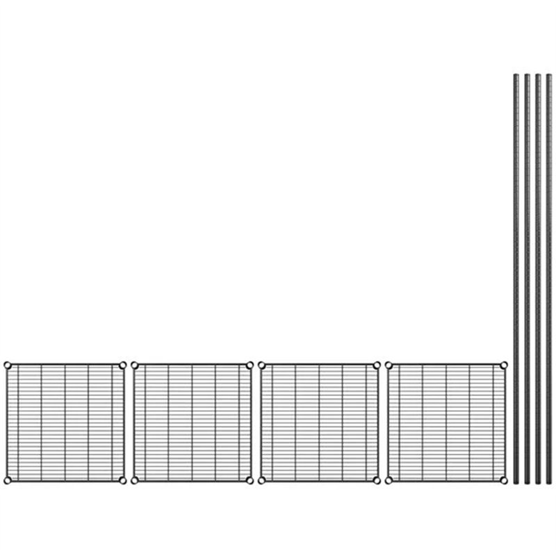 Rayonnage Glencliff, H 74 po x l 24 po x P 24 po, Noir mat