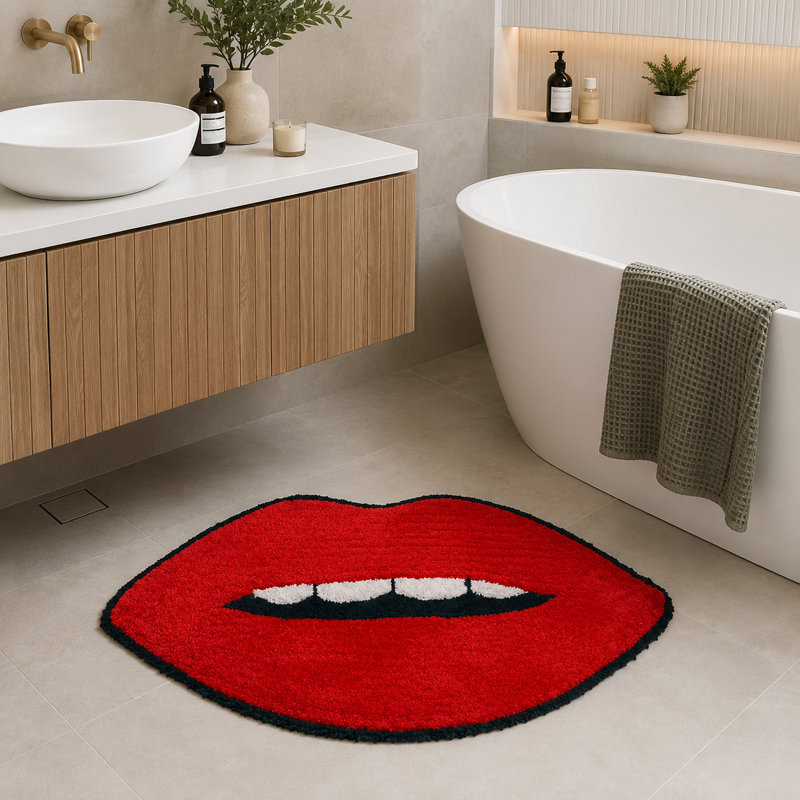 Carle Lips Shaped Bath Mat