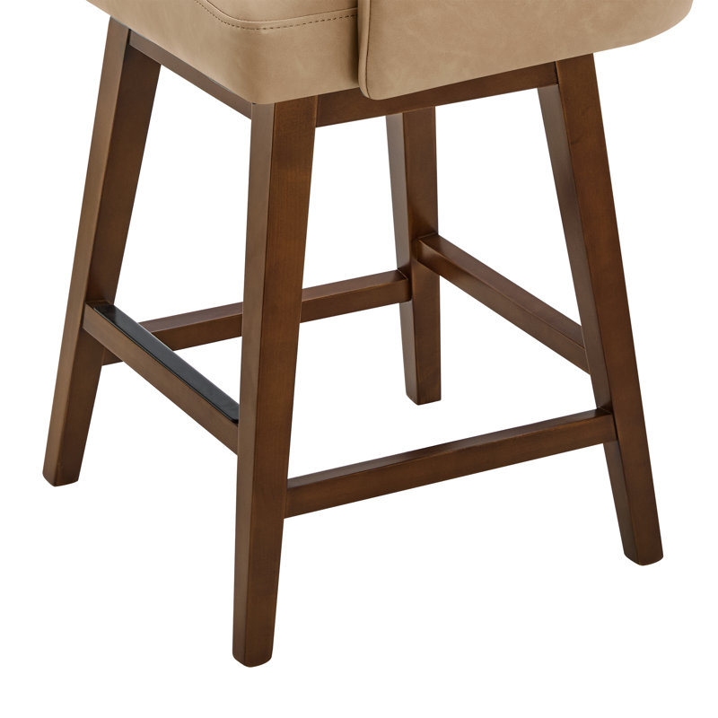 Tabouret de comptoir en similicuir Lainey, Tan