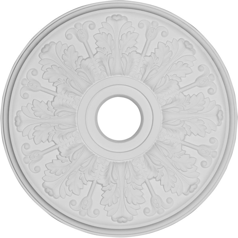 Endurathane Apollo Ceiling Medallion, 19 1/2" OD x 3 1/2"ID x 1 5/8"P, Factory Primed