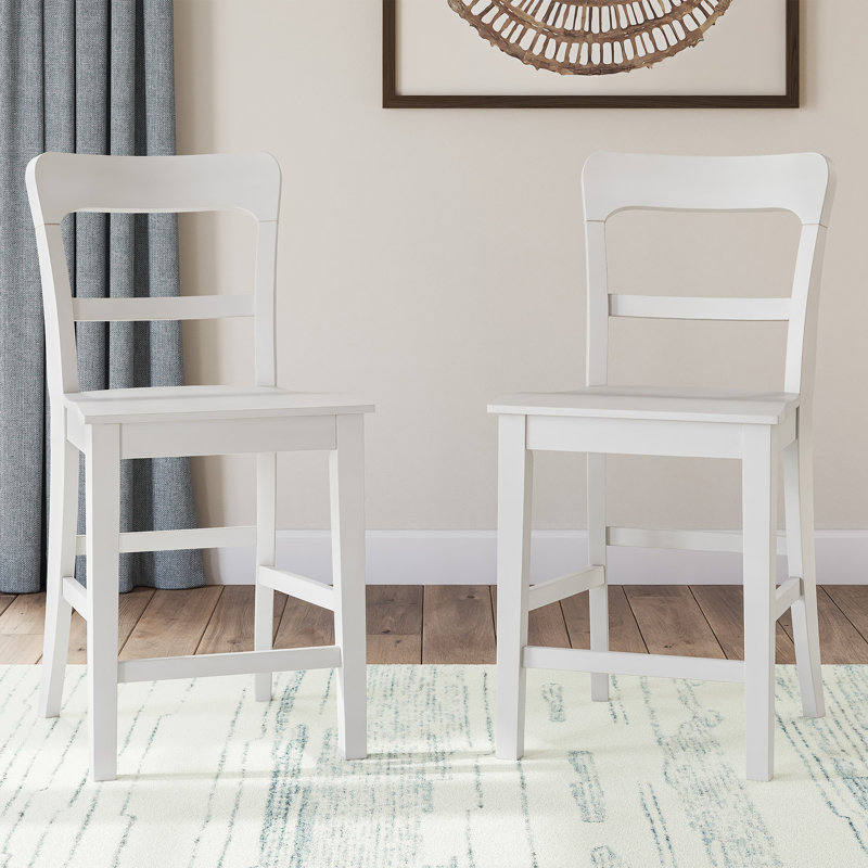 Kanisha Counter Height Barstool, White