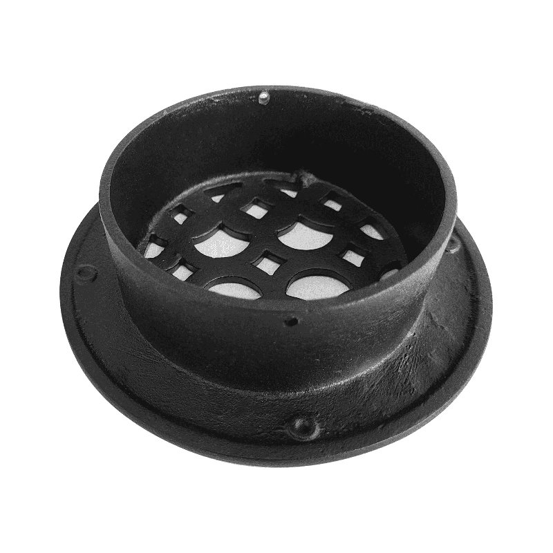 Grille d'aération 5,5 po Tudor Mushroom, ronde 4 po, fonte d'aluminium, VR100, Noir, noir, noir, noir