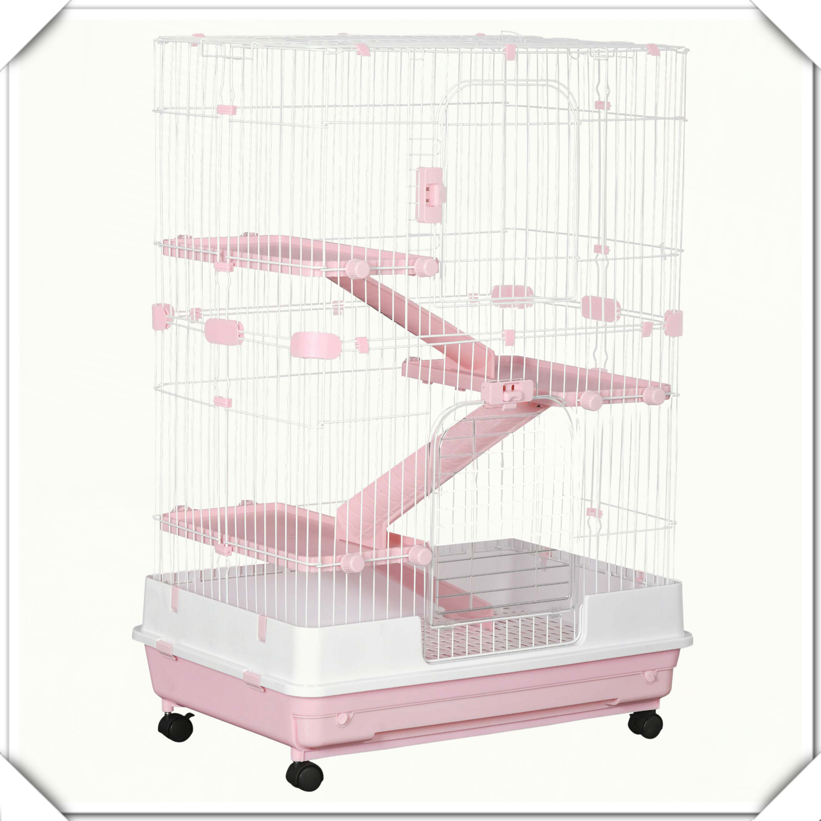 Tucker Murphy Pet™ Wooden Rabbit Hut Small Animal Cage with Wheels ...