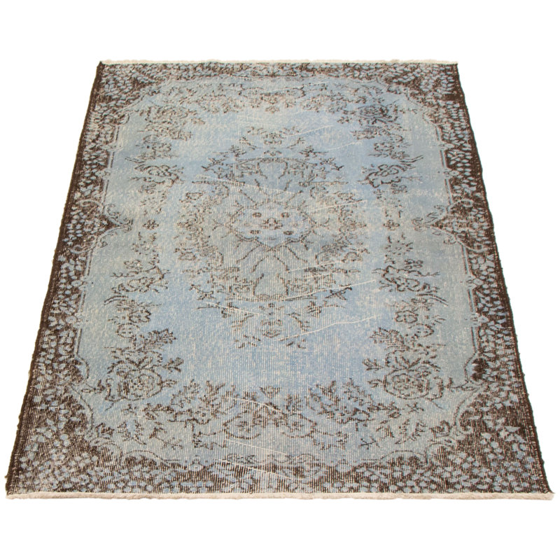 Tapis transitionnel de couleur bleu clair 4 pi 0 po x 6 pi 9 po