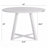 3-Piece Dining Set: Round Trestle Table & 2 Boucle Chairs-892458485