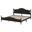 Lit plateforme rétro avec tête de lit, cadre de lit en bois, aucun sommier nécessaire-130112544