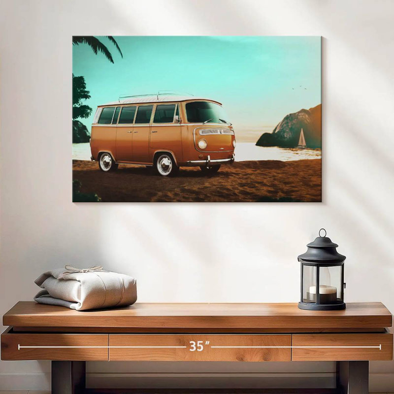 Voiture de plage rétro, H 16 po x l 24 po