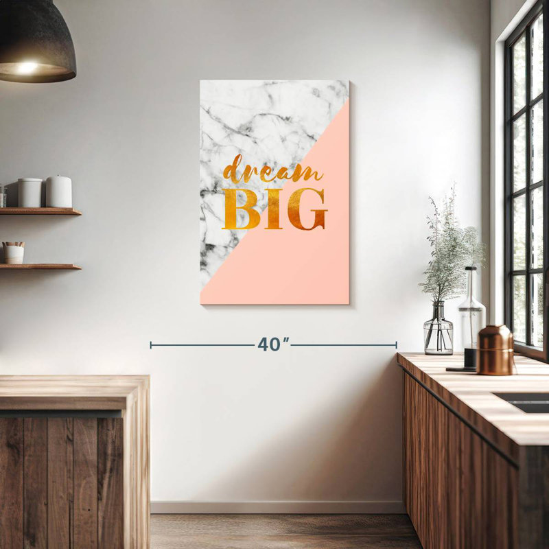 Tergel Dream Big - typographie, H 36 po x l 24 po