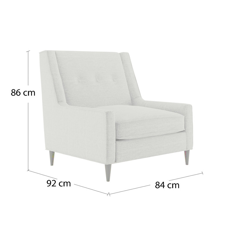 Augusta Plaza Upholstered Armchair, Yellow
