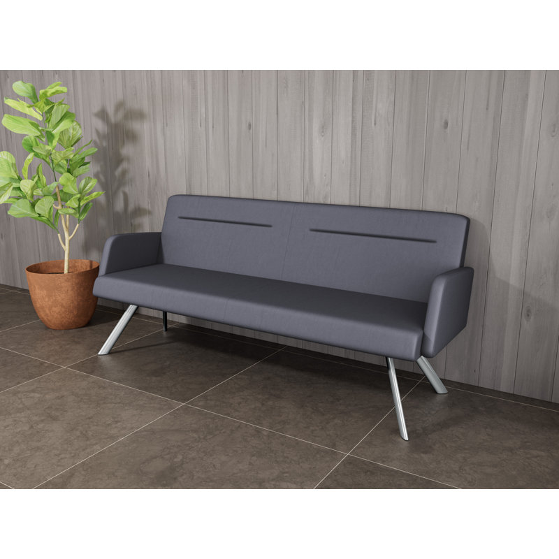Pieds de canapé en acier Willow, Chrome, Noir Patriot Plus - nettoyez le vinyle avec un lin